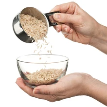 JEYL [7 шт] мерные стаканчики из нержавеющей стали-изготовлены из 1 цельной нержавеющей стали 304, выгравированные измерения, гнездование Measu