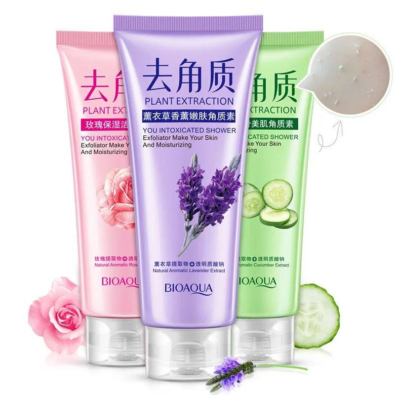 Увлажняющий отшелушивающий крем для лица BIOAQUA rose уход за кожей chamfer сужение пор