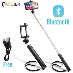 Caseier Беспроводной Bluetooth селфи палка для iPhone X XS 8 7 6 мини-наушники Selfie Stick универсальная для samsung Xiaomi huawei
