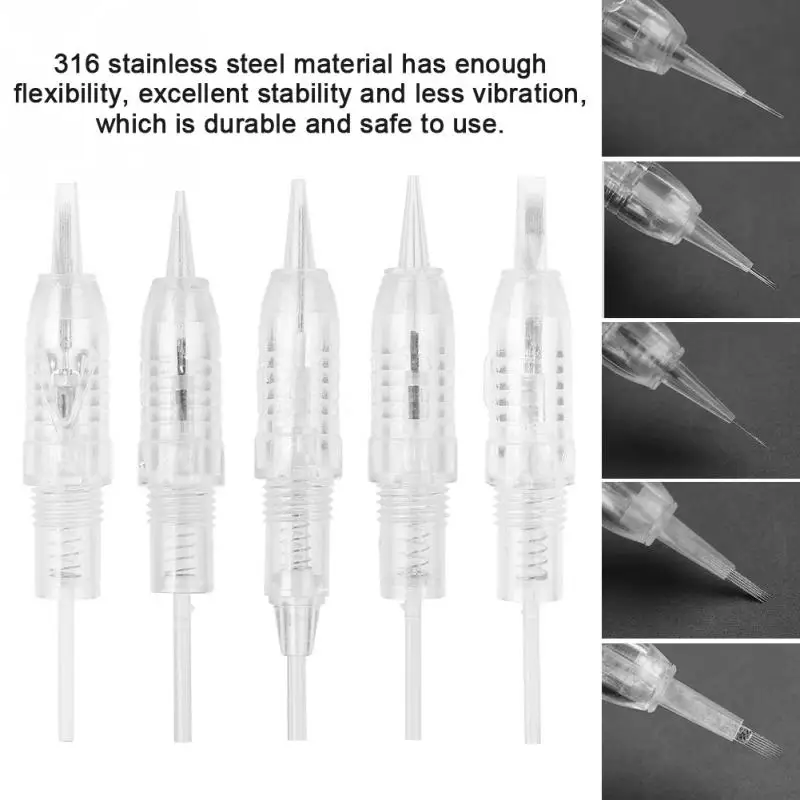 

5Pcs/Set Eyebrow Tattoo Cartridge Rotary Electric Microblading Tattoo Pen Needle for Tattoo Machine Body Makeup