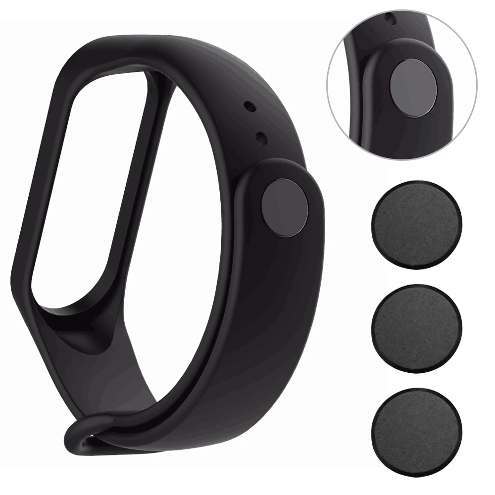 Браслет для Xiaomi Mi Band3 аксессуары умных часов 3 шт. черный металлический сплав