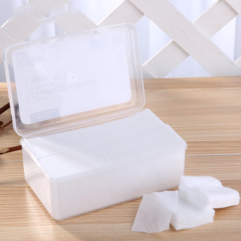 

1000 Pcs Makeup Cotton Pads Soft Remove Cleaning Facial Wash Face Cosmetic Removing Puffs Pads Washing Tool Spong Face Mask