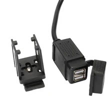Dual USB Порты и разъёмы 12 В Водонепроницаемый мотоцикл зарядное устройство на Руль адаптер Питание разъем для телефона gps MP4 стайлинга автомобилей