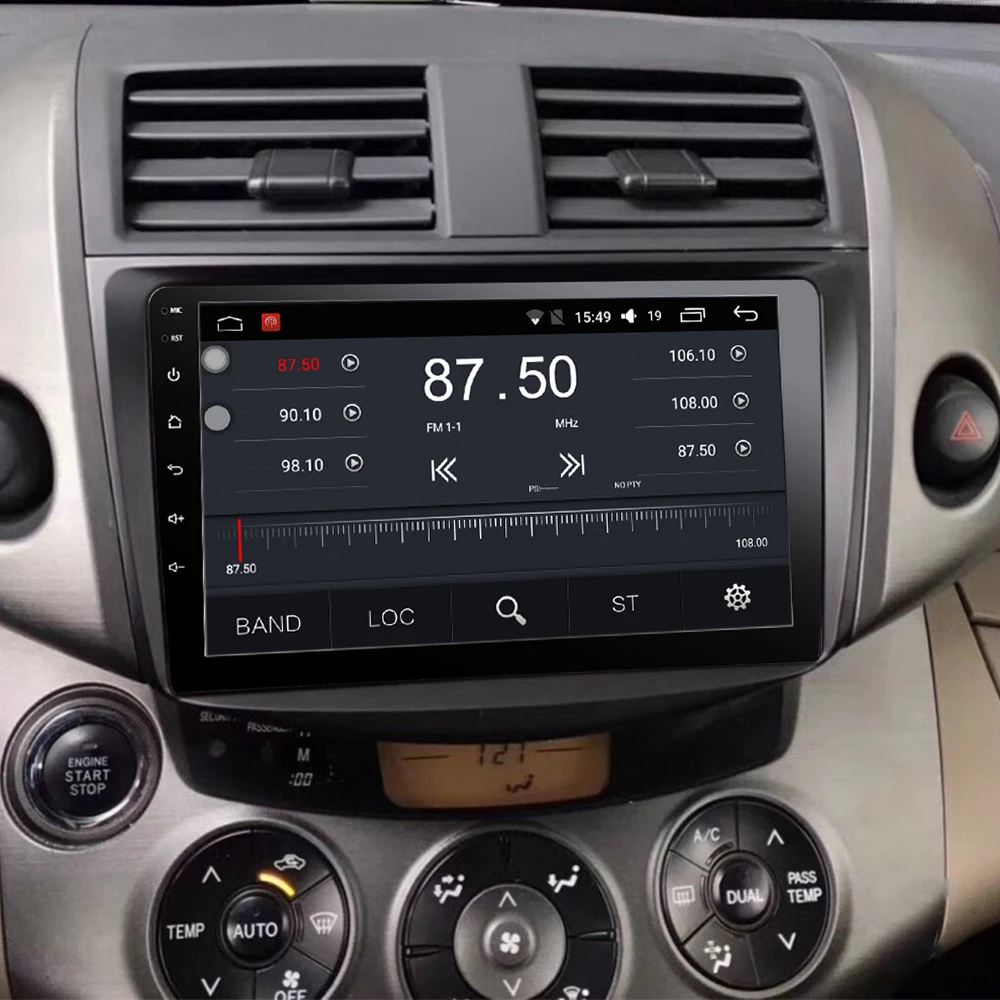 Funrover IPS android 8,0 2 din car dvd gps navegación jugador para Toyota RAV4 Rav 4 2007-2011 radio Multimedia estéreo de 4 núcleos