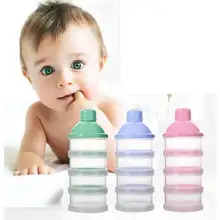 Tragbare Milch Pulver Formel Dispenser Lebensmittel Container Lagerung Fütterung Box für Baby Kinder Kleinkind Vier Baby-Grid Lebensmittel Lagerung Box(China)