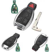 2 3 3+ 1 кнопки Автозапуск дистанционного ключа автомобиля 433MHz Smart Key корпус чехол для Mercedes BENZ 2000+ с NEC и BGA и чип NEC