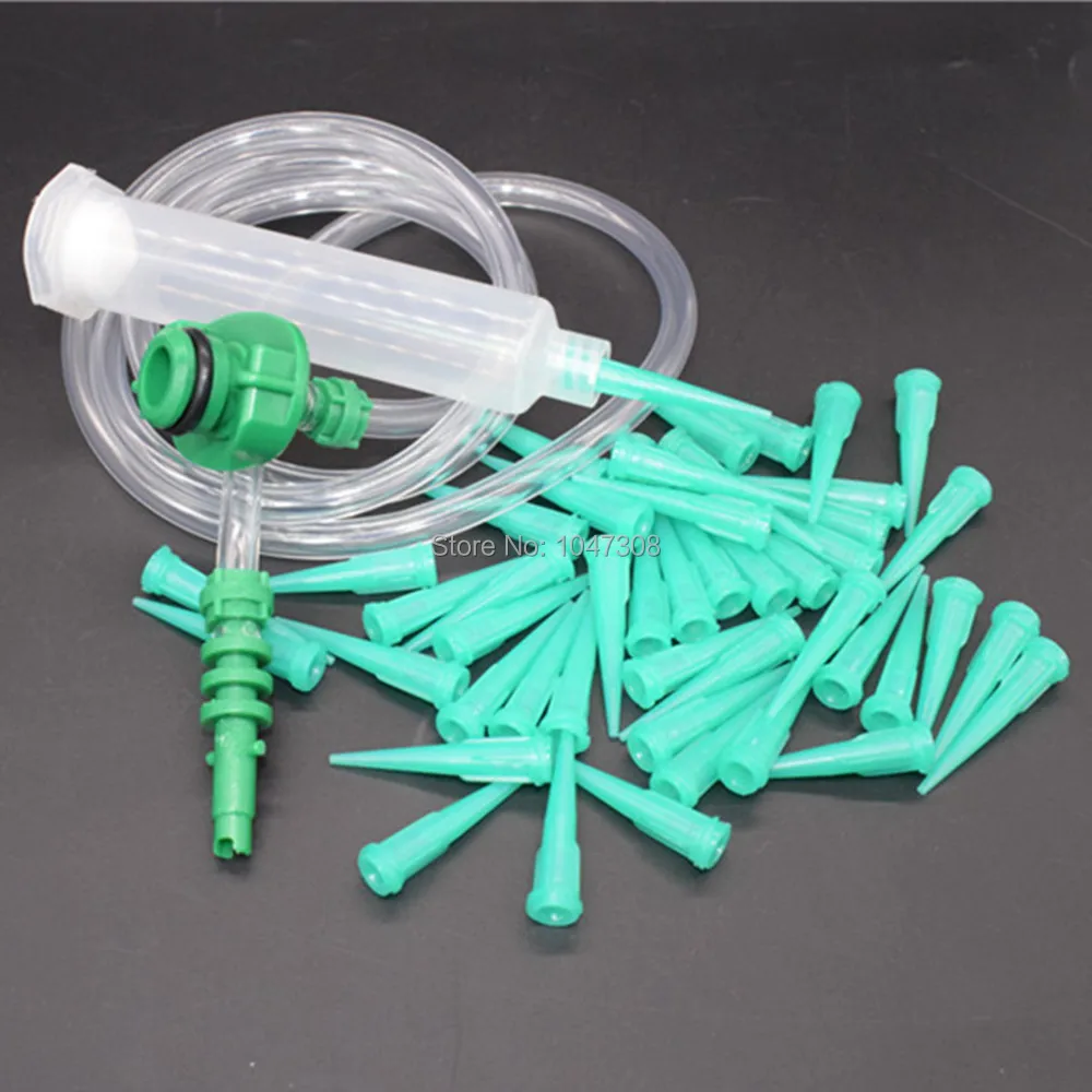 

100pcs 18 Gauge Blunt Tapered Dispensing Tip Grease Oils Glues Sealants Dispensers + 10cc Syringe Barrel + 10cc Barrel Adapter