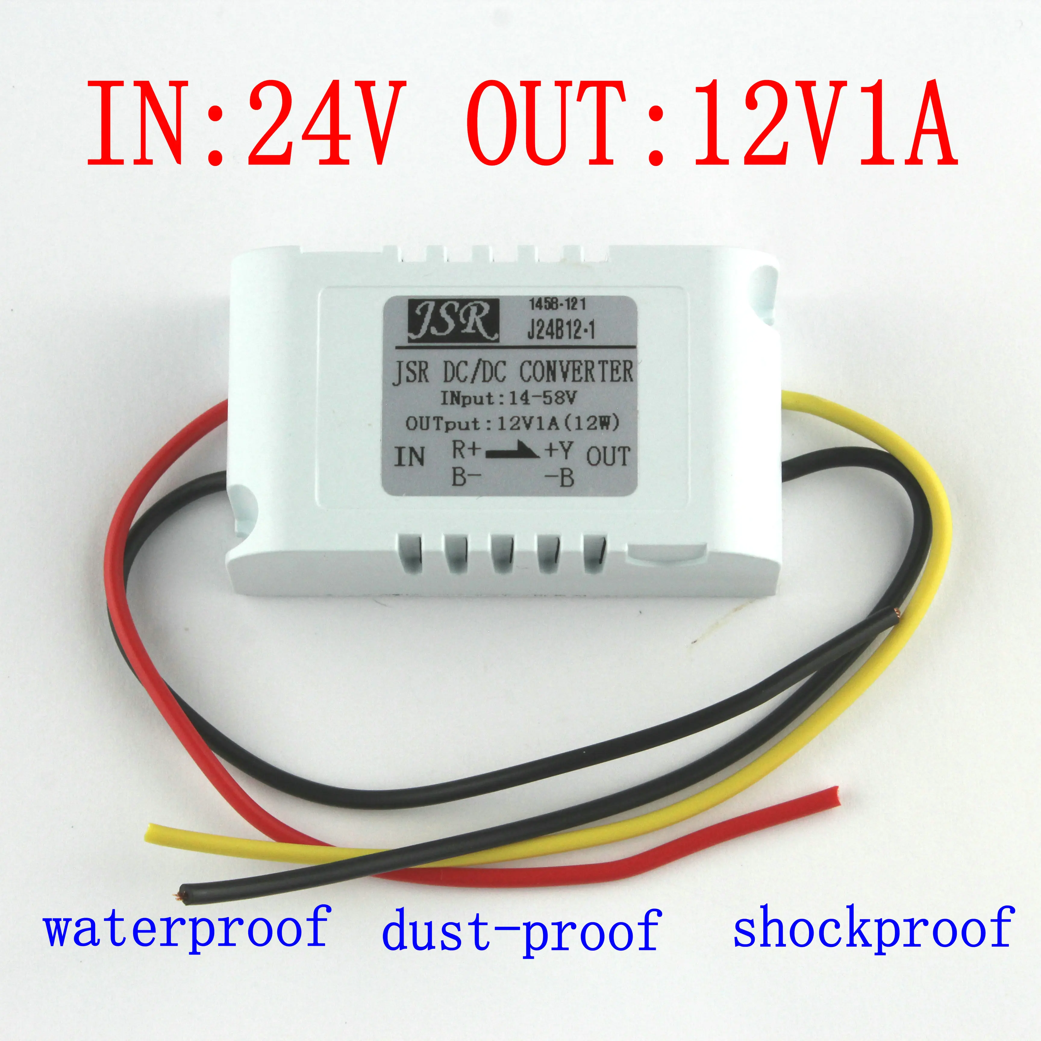 Понижающий преобразователь JSR J24B12-1 24 V-12 V 1A a 12 V1 Amp DC-DC конвертиватор de Puissance Voiture W