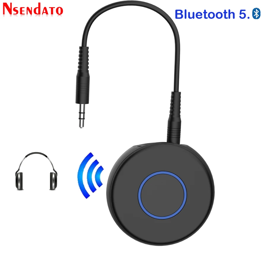 3 5mm Jack Wireless Bluetooth 5 0 Music Transmitter Audio Adapter for TV Computer Notebook Launch Audio to Headphones Speakers