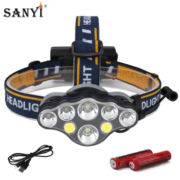 

9000LM 2*XML T6+4*XPE+2*COB LED Headlamp Headlight Head Lamp Lighting Bicycle Light Flashlight Torch Camping Fishing Lantern