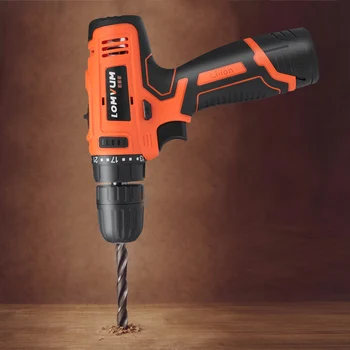 

Lomvum 12V Two-Speed Rechargeable Cordless Electric Drill Mini Multifunctional Tool Professional Electric Drill Power Tools