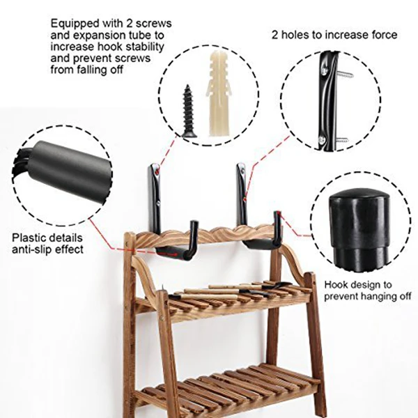Online Heavy Duty Garage Lagerung Utility Haken mit Jumbo Arm durch, wand Montieren Garage Aufhänger   Organizer für Leiter Werkzeug Stuhl Schlauch (6