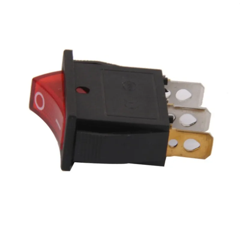 Switch Electronics Rocker Switch Red Light Illuminated, 10PCs 3u2011Pin  Switch, Rocker Switch, Rocker On/Off Red 10PCS red 2PIN KCD3 Rocker Switch Electrical equipment With Light