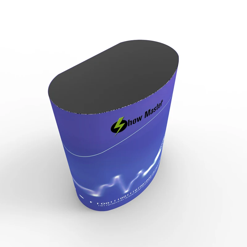 

Hot sales semi-round shape tension fabric portable reception counter
