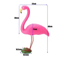 M Размер 31x10,5x40 см Розовый фламинго орнамент набор Садовые полимерные+ металл уличное освещение газона украшение орнамент для дома, сада, двора комнаты
