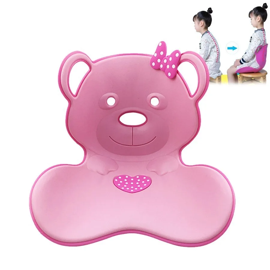 Lovely Bear Shape Correct Sit Posture Waist Back Brace Support Vertebra Straightener Children Chair Ergonomic design Health Care