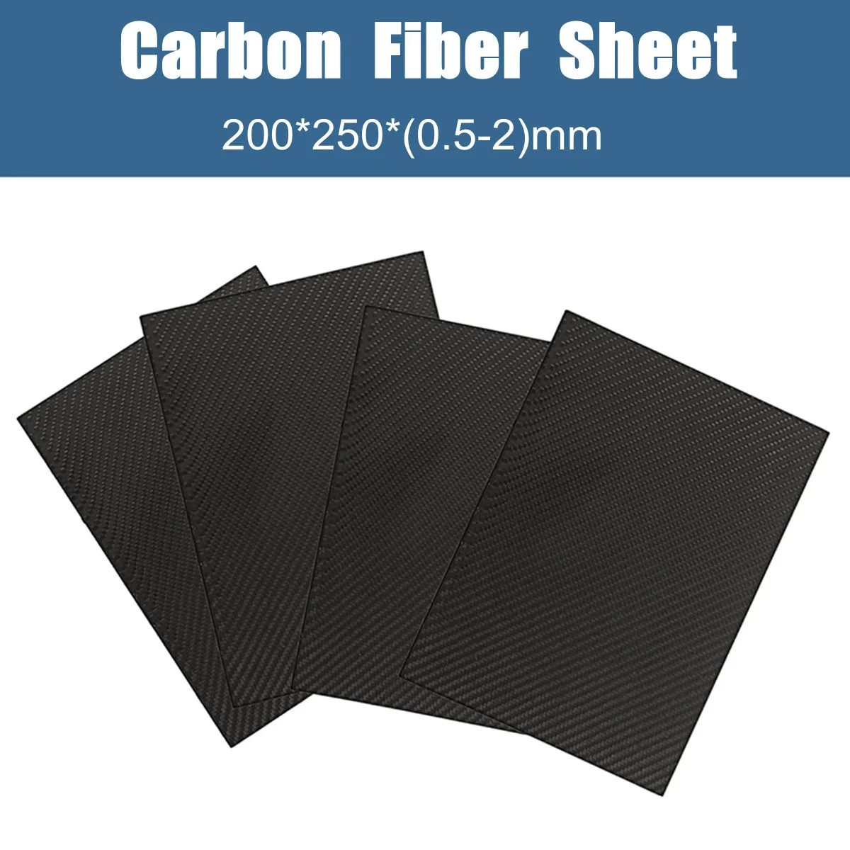

Carbon Fiber Plate Panel Sheet 3K Matte Surface Twill Weave Hardness Car Industrial Material RC Accessories 200x250x2mm