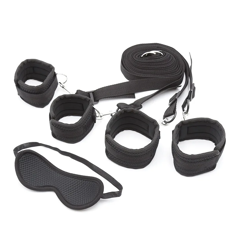  Under Bed Bdsm Bondage Restraints System Sex Handcuffs & Ankle Cuffs & Eye Mask Erotic Accessories 