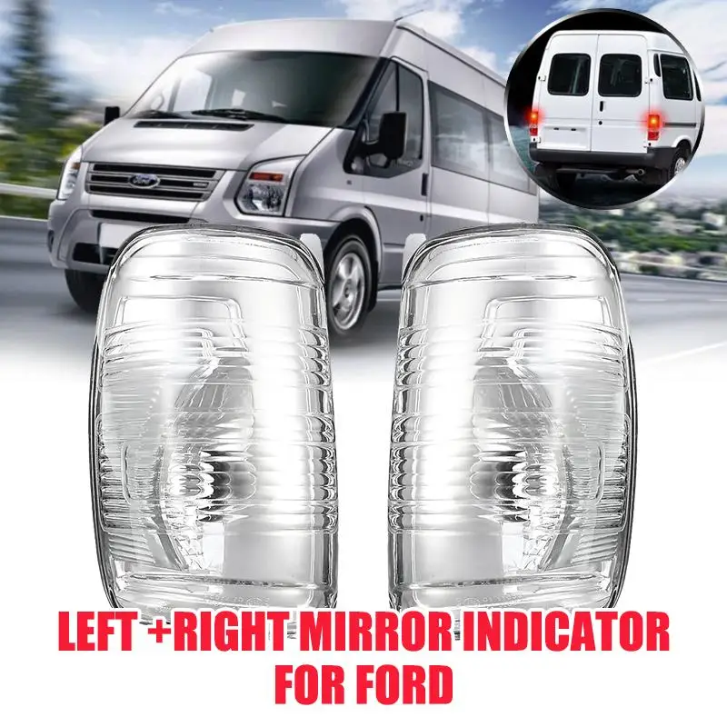 

Right Left Side Door Wing Mirror Clear Indicator Lens for Ford Transit MK8 2014-Onwards