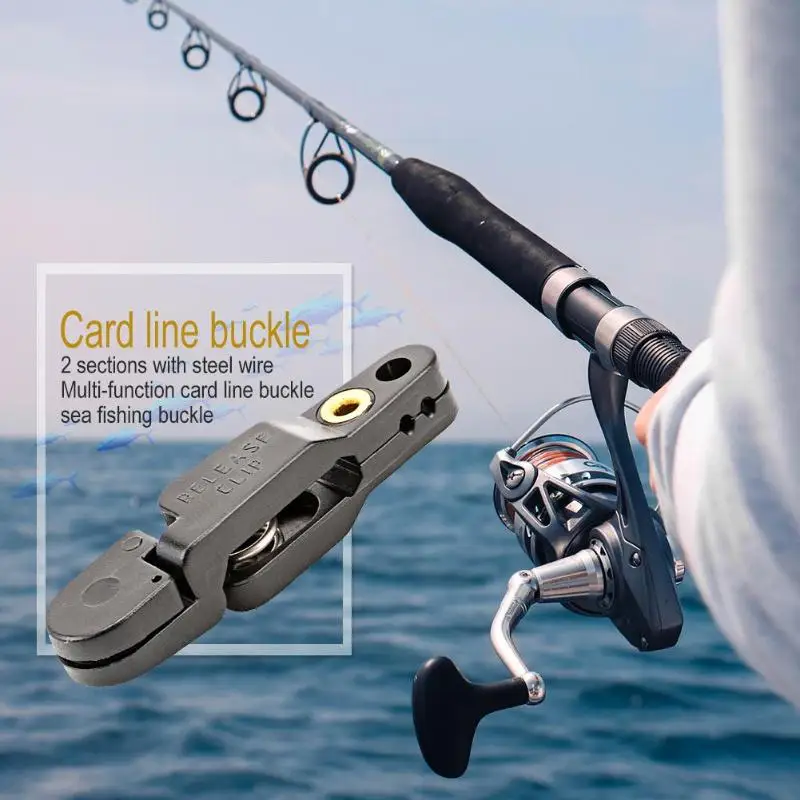

2 Sections Tension Snap Release Clip Downrigger Outrigger Power Grip Fishing Line Release Snap Stacker Fishing card line buckle
