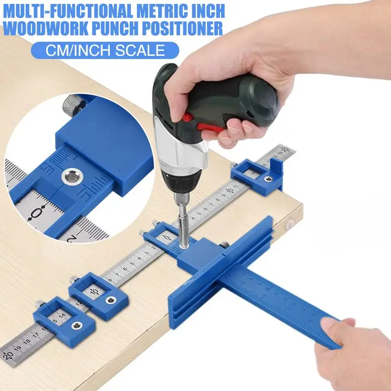 

Removable Hole Drill Locator Multifunctional Metric Center Drilling Bit Guide Sleeve Set Cabinet Hardware Carpentry Tool