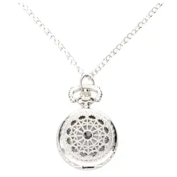 Для мужчин для женщин карманные часы кварцевые серебряный сплав кулон цепочки и ожерелья карман деко