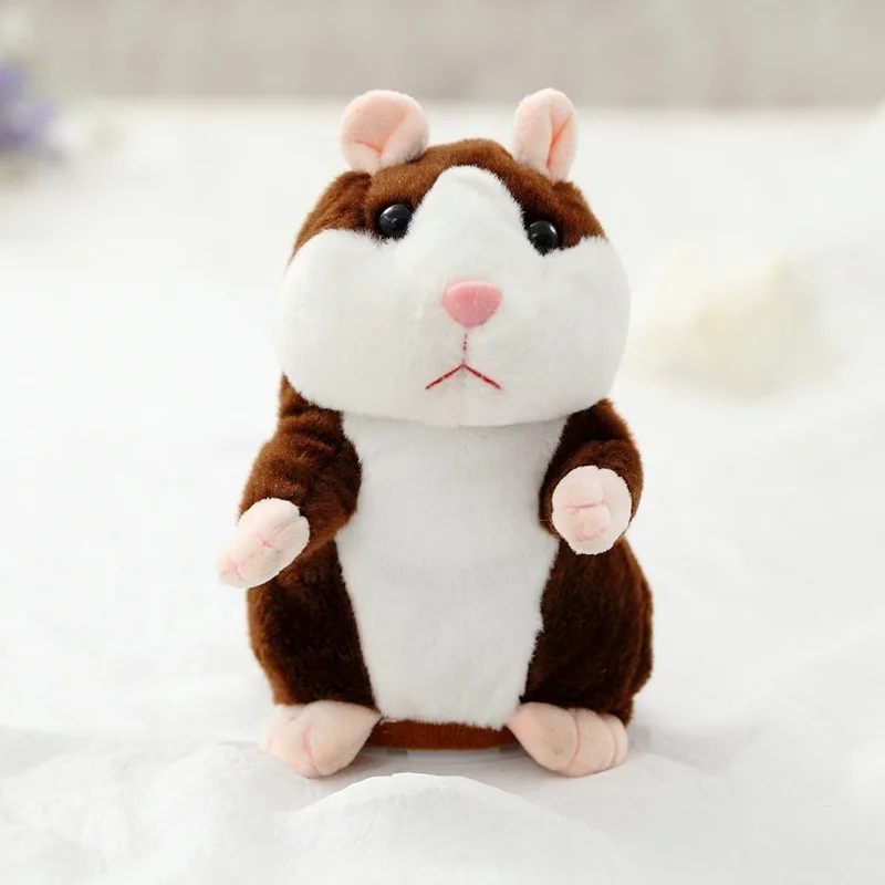 15 см Прекрасный говорить запись звука Повторите Плюша Животных Kawaii Говоря Хомяк