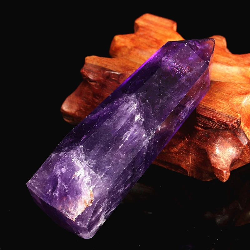 

KiWarm 7-8cm Beautiful Natural Purple Quartz Crystal Single Terminated Wand Healing Stone DIY Handmade Crystal Crafts Ornaments