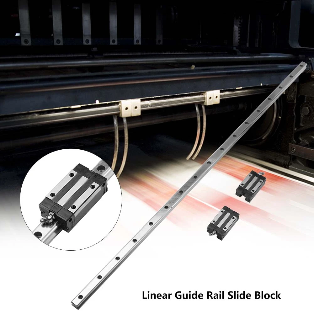

2pcs HGR20 1000mm Linear Guide Rail + 4pcs Carriages Bearing Block Slider Linear Rail Carriage