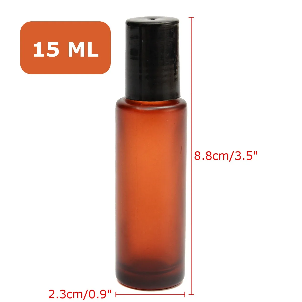 10 шт 15 мл пустой Янтарный стеклянный ролик эфирного масла на бутылки Флаконы с металлическим роликом из нержавеющей стали для ароматерапия с парфюмом