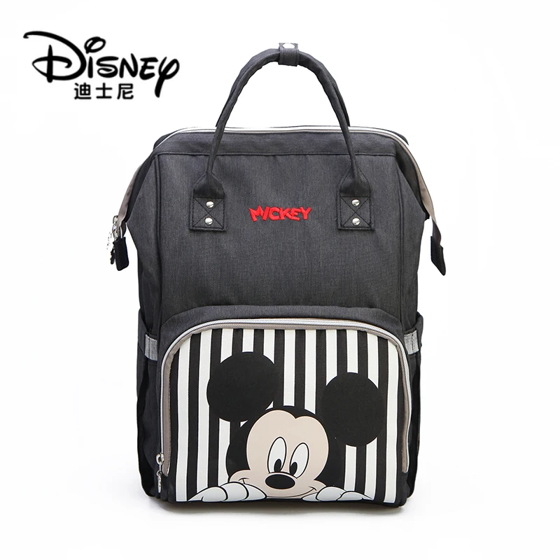 Disney Микки и Минни Маус Путешествия Пеленки мешок Bolsa MaternidadeWaterproof коляска сумка USB детских бутылочек рюкзак для мамы подгузник сумка