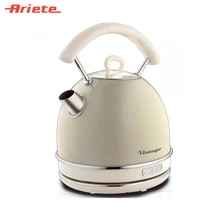 Чайник Ariete Vintage 2877/03 бежевый, стильный ретродизайн, объем 1,7 литра, поворот на 360 градусов, фильтр против накипи, индикатор уровня воды