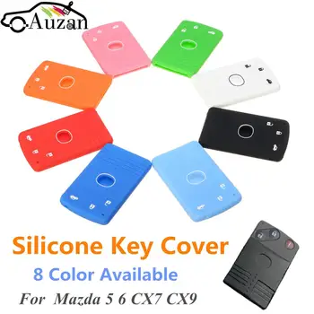

Silicone 3 Buttons Smart Card Key Case Cover FOB For Mazda 5 6 CX-7 CX-9 RX8 MX5