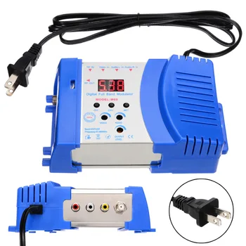 

47-868MHz Professional Home Modulator US/EU Plug Plastic Digital VHF UHF RF Modulator AV To RF AV To TV Converter Adapter