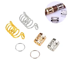 60 шт цветные прочные креативные кольца для волос шпилька дредлок аксессуары оплетка манжеты зажим для наращивания волос парикмахерские