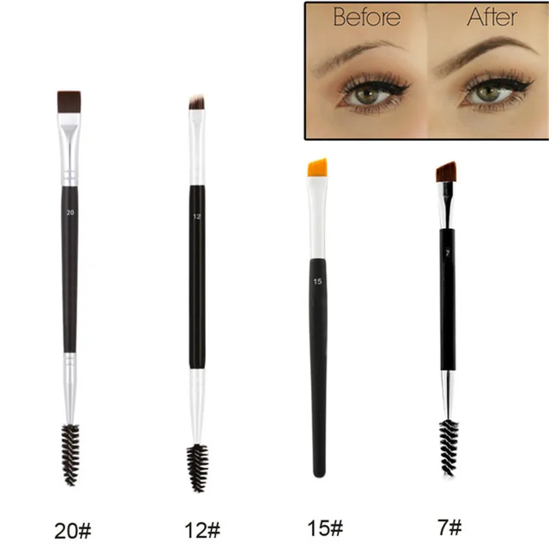

Rakado Professional Dual Sided Duo Brow Brush Eyebrow Enhancer Angled Eyebrow Brush Comb Beauty Makeup Tool 1PCS Maquillaje Kits
