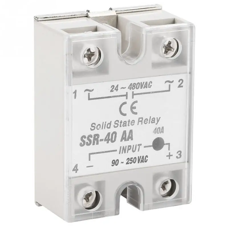 High Quality SSR 40AA 40A Solid State Relay Module AC AC Input 90 250V