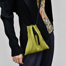 Оригинальные дизайнерские модели одно плечо портативный плиссированные мешок MIYAKE плиссированные сумки