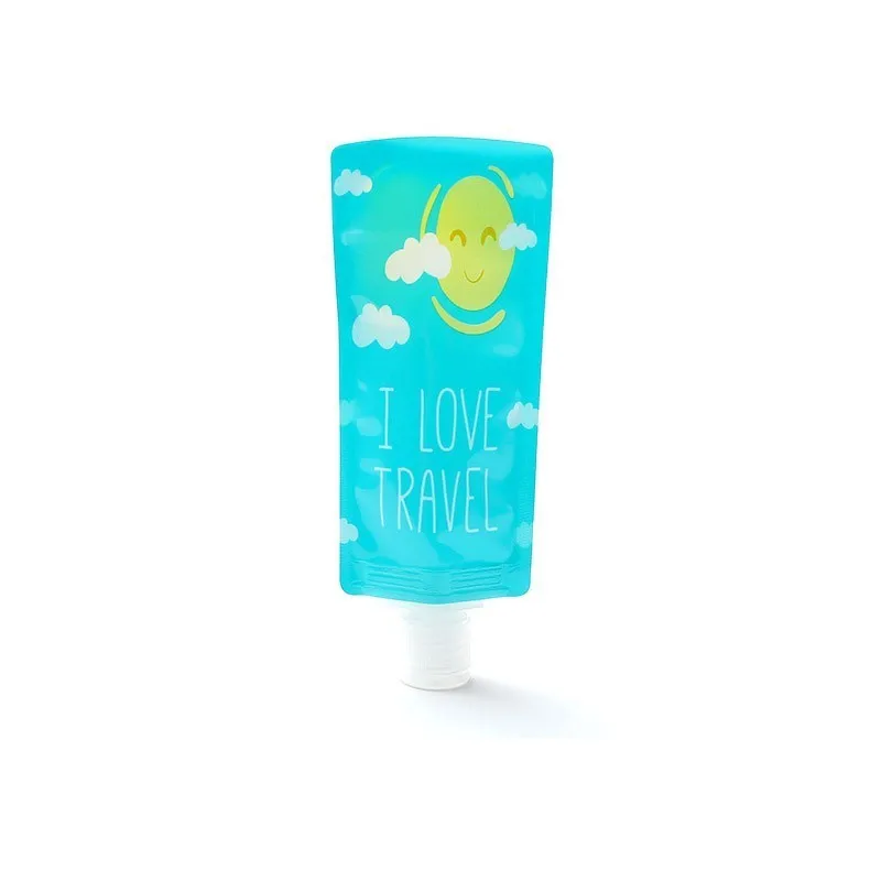 

New Style Travel Liquid Dispenser Bag Folding Lotion Bag Shampoo Storage Container Portable Letters Lotion Bottle Squeeze Pouch
