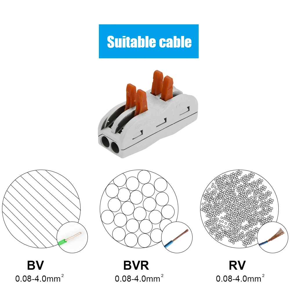 15 шт. 4-полосная огнестойкий кабель Соединительная коробка Набор универсальный быстрый Электрический Провод Комплект разъемов быстрой установки терминалов