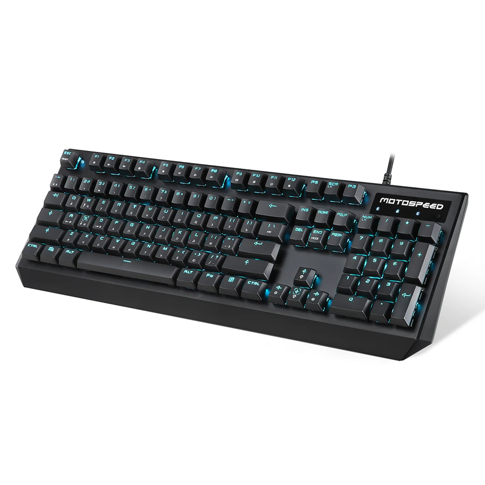 Motospeed CK95 Механическая игровая проводная клавиатура с 104 клавишами синяя/красная