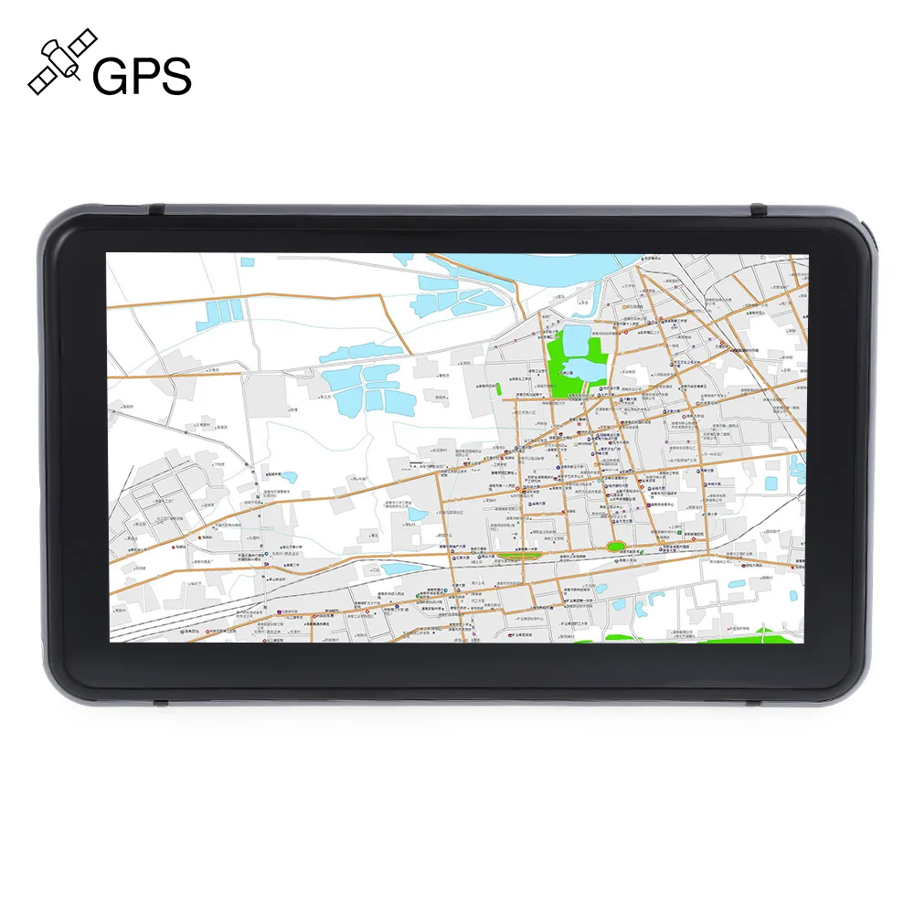 706 7 pulgadas de navegador de la navegación del GPS del coche Win CE 6,0 pantalla táctil Audio Video juego de navegadores GPS con mapa gratuito