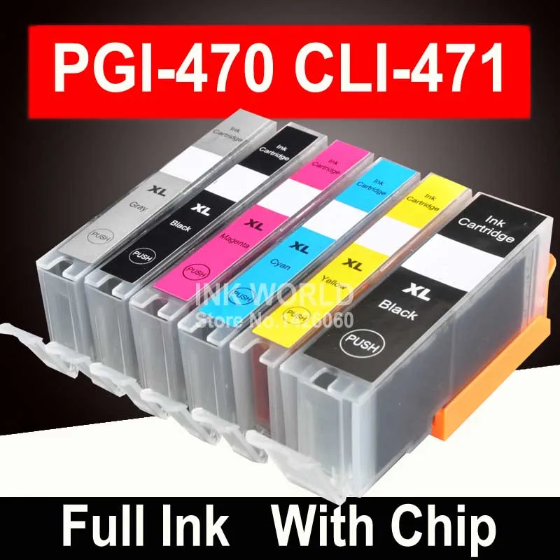 

For Canon MG7740 TS9040 TS8040 PIXMA printer Cartridges 6C ink cartridge With Chip PGI470
