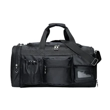 Черные дорожные сумки, водонепроницаемая Большая вместительная сумка, Женская нейлоновая Складная Сумка-тоут на плечо, унисекс, сумки для путешествий, аксессуары