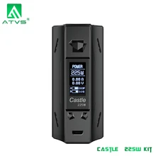 ATVS Castle 225W Box Mod Electronic Cigarette TC Bypass Vape Mod 0.96*0.96 inch Big OLED Screen Without Dual 18650 Battery ATVS Castle 225W Box Mod Electronic Cigarette TC Bypass Vape Mod 0.96*0.96 inch Big OLED Screen Without Dual 18650 Battery