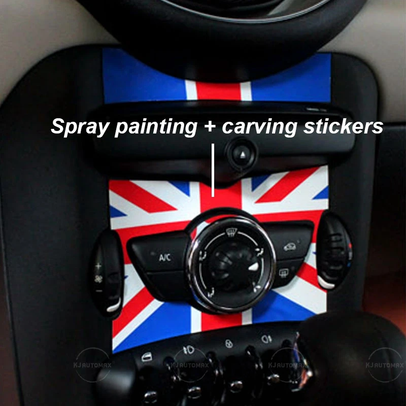 KJAUTOMAX Центр Наклейка на консоль для Mini Cooper R55 R56 R57 R58 R59 R60 F54 F55 F56 автомобиля
