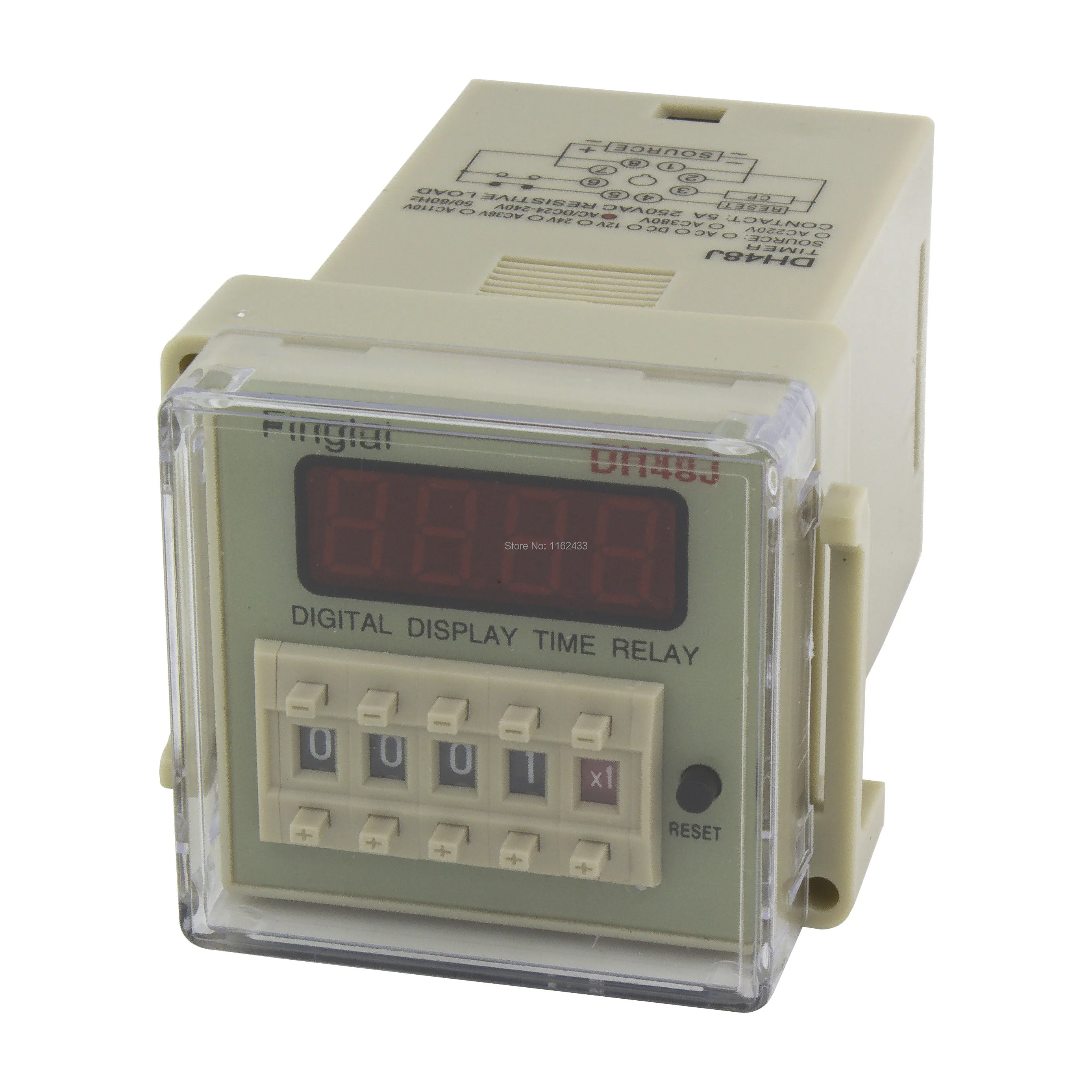 

DH48J-8 8 pin contact signal input digital counter relay DH48J series AC 220V 110V 36V 380V AC/DC 24-240V 12V 24V