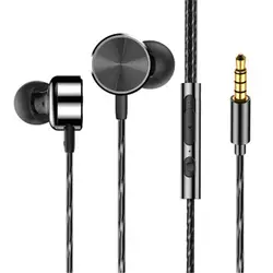 CLAITE Professional In-Ear 3,5 мм проводные наушники с шумоподавлением металлические для прослушивания музыки с усиленными басами спортивные наушники