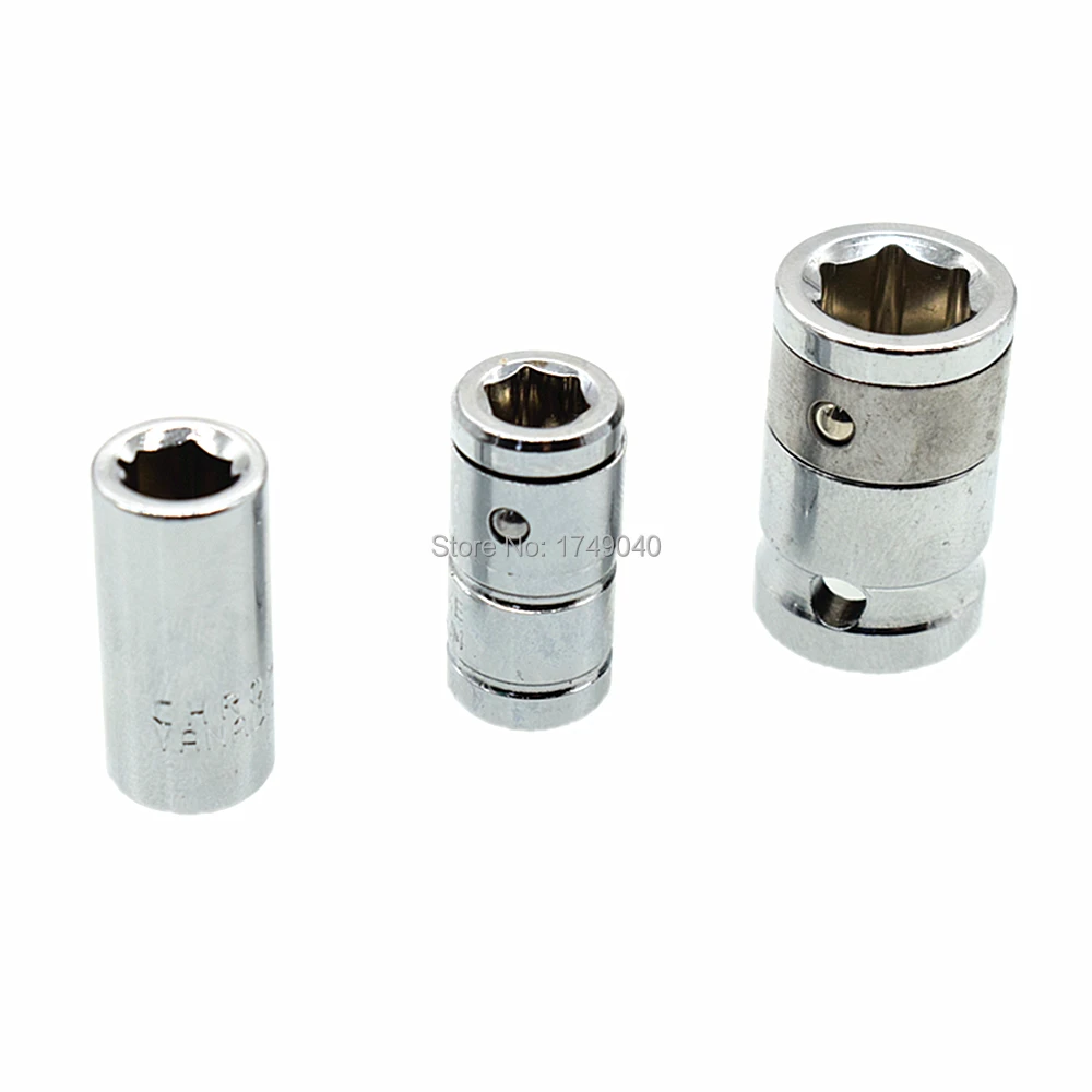 

Impact Socket Wrench Adaptor 1/4" 3/8" Square Drive to 1/4" 10mm Hex Shank Quick Release Screwdriver Bit Holder Drive Conversion
