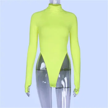 

Women Turtle Neck Long Sleeve Jumpsuit Stretch Leotard Bodysuit Ladies Playsuits